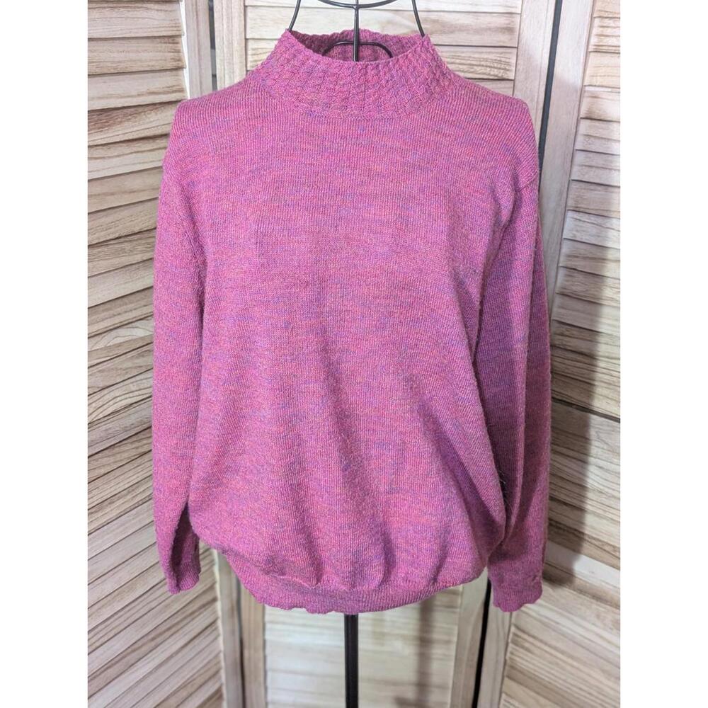 Women's Vintage Alfred Dunner Pink‎ Purple Sweater Size XL Made in USA
